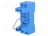 Socket; PIN: 8; 12A; 250VAC; for DIN rail mounting; -40÷70°C; 56.32 FINDER