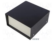 Enclosure: with panel; 1458; X: 152mm; Y: 152mm; Z: 76mm; steel; black HAMMOND