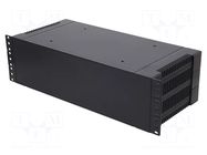 Enclosure: rack mounting; Standard: 19"; 3U; black; Z: 129mm; rack GAINTA