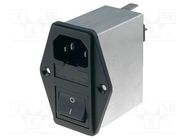 Connector: AC supply; socket; male; 6A; 250VAC; IEC 60320; C14 (E) SCHURTER