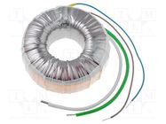 Transformer: toroidal; 80VA; 230VAC; 18V; 4.444A; Leads: cables 