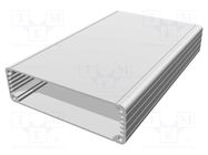 Enclosure: with panel; 1455; X: 103mm; Y: 160mm; Z: 30mm; aluminium HAMMOND