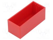 Enclosure: designed for potting; X: 22mm; Y: 52mm; Z: 21mm; red TEKO