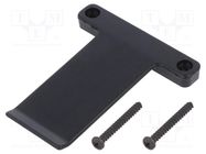 Clip; for enclosures; black TEKO