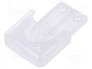 Clip; for enclosures; transparent; Y: 68mm; X: 52mm; Z: 15mm TEKO