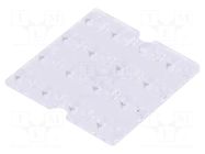 LED lens; square; plexiglass PMMA; transparent; Mounting: screw LEDIL