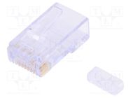 Connector: RJ45; plug; 44915; PIN: 8; Cat: 6; with conductor guide 