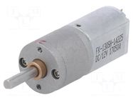 Motor: DC; with gearbox; 12VDC; 1.6A; Shaft: D spring; 57rpm; 250: 1 POLOLU