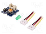 Module: LED; module; Grove; LED diode 5mm green; 3.3÷5VDC; screw SEEED STUDIO