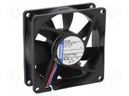 Fan: DC; axial; 12VDC; 80x80x25mm; 79m3/h; 37dBA; ball; 3600rpm EBM-PAPST