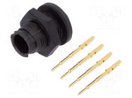 Connector: circular; socket; male; 5A; 125V; PIN: 4; EN2; soldering SWITCHCRAFT