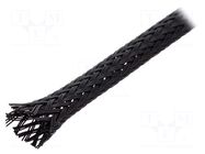 Braid; ØBraid : 3÷10nom.6mm; PET,polyester; black; UL94V-2 HELLERMANNTYTON