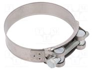 T-bolt clamp; W: 24mm; Clamping: 92÷97mm; chrome steel AISI 430; S MPC INDUSTRIES