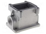 Enclosure for connectors: HDC; size 6B; Han® B,Han® EMC; IP65 HARTING