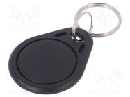 RFID pendant; plastic; black; 125kHz; 8BROM 