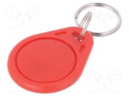 RFID pendant; plastic; red; 125kHz; 8BROM 