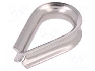 Thimble for rope; acid resistant steel A4; for rope; DIN 6899 KRAFTBERG