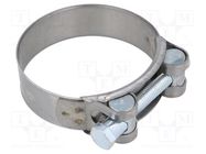 T-bolt clamp; W: 24mm; Clamping: 68÷73mm; chrome steel AISI 430; S MPC INDUSTRIES