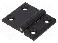 Hinge; Width: 63mm; zinc and aluminium alloy; black; H: 50mm RST ROZTOCZE