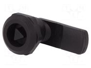 Lock; polyamide; 12mm; Key code: T9; Features: without key RST ROZTOCZE