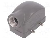 Enclosure for connectors: HDC; size 10B; for cable; angled; PG16 MOLEX