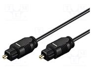 Cable; Toslink plug,both sides; 1m; Øcable: 2.2mm 