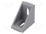 Angle bracket; for profiles; Width of the groove: 8mm; W: 25mm ELESA+GANTER