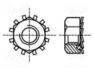 Nut; hexagonal; M3; 0.5; steel; Plating: zinc; 5.5mm; BN 1364 BOSSARD