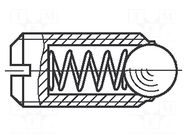 Ball latch; A2 stainless steel; BN 13370; Thread: M4; 9.8mm BOSSARD