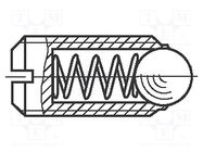 Ball latch; A2 stainless steel; BN 13370; Thread: M3; 7.4mm BOSSARD