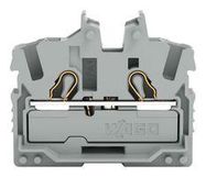 TERMINAL BLOCK, DIN RAIL, 2POS, 16AWG