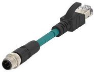 SENSOR CORD, 4P M12 PLUG-RJ45 PLUG, 1.5M