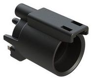 SINGLE POLE, RECEPTACLE, PIN, SIZE 8 CONTACT, THREADED INSERT, NICKEL PLATED, POTTING, BLACK 57AK4894