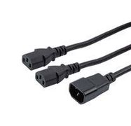 SPLIT PWR CORD, IEC C14-IEC C13, 10A, 3 