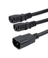 SPLIT PWR CORD, IEC C14-IEC C13, 15A, 2 