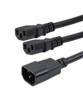 SPLIT PWR CORD, IEC C14-IEC C13, 15A, 4 