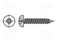 Screw; 2.2x9.5; Head: cheese head; Pozidriv; PZ1; ISO 7049 BOSSARD