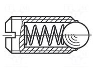 Ball latch; steel; BN 13363; Thread: M4; 9.8mm; Cut: slotted; HALDER BOSSARD