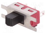 Switch: slide; Pos: 2; SPDT; 3A/250VAC; 6A/28VDC; ON-ON; -30÷130°C CANAL ELECTRONIC