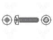 Screw; for metal; 2.5x8; Head: cheese head; Pozidriv; PZ1; zinc BOSSARD