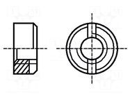 Nut; round; M3; 0.5; A1 stainless steel; BN 1413; DIN 546 BOSSARD