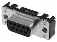Connector: D-Sub; PIN: 9; socket; female; straight; THT; M3 HARTING