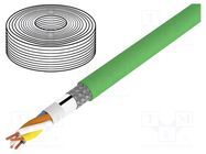 Wire: data transmission; chainflex® CF898; 4x0.34mm2; green; Cu IGUS