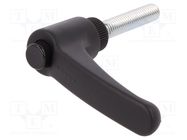 Lever; adjustable; Thread len: 40mm; Lever length: 63mm; -30÷130°C ELESA+GANTER