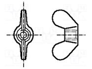 Nut; winged; M4; 0.7; polyamide; BN 1058; DIN 315 BOSSARD