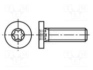 Screw; M2.5x4; 0.45; Head: cheese head; Torx®; TX06 BOSSARD