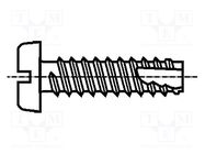 Screw; 4.2x22; Head: cheese head; slotted; 1,2mm; hardened steel BOSSARD