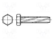 Screw; 6x16; Head: hexagonal; none; 10mm; hardened steel; zinc 