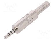 Connector: Jack 3,5mm; plug; male; ways: 4; straight; for cable CLIFF