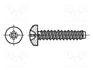 Screw; for metal; 4.2x16; Head: cheese head; Pozidriv; PZ2; steel BOSSARD